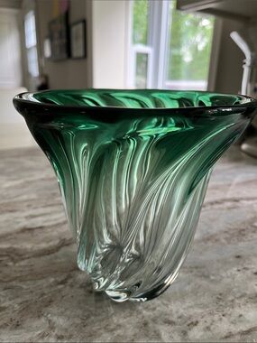Vintage Val Saint Lambert Crystal Vase